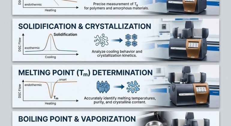 Glass transition temperature Tg measurement using DSC thermal analysis