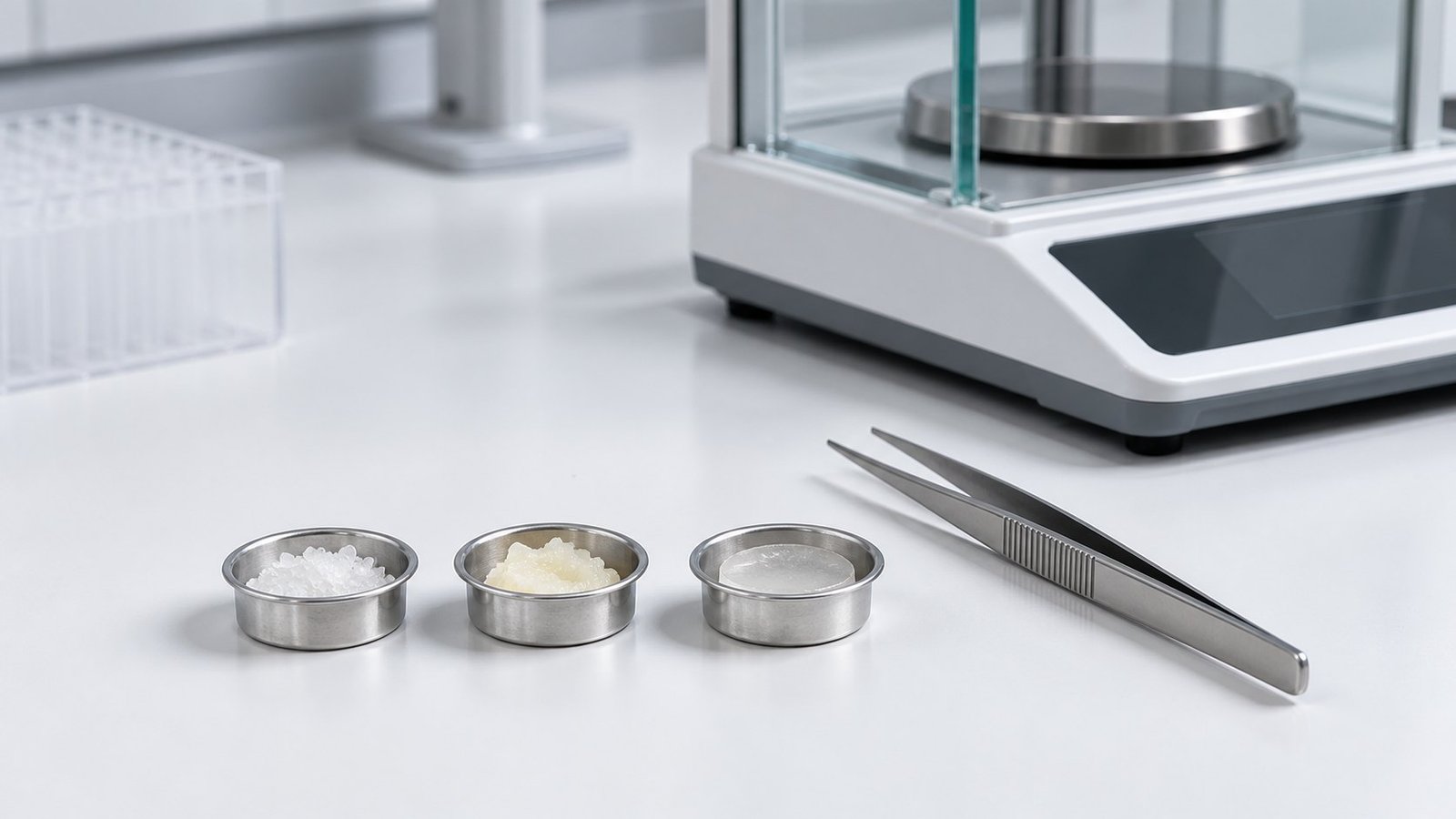 DSC test phase change materials instrument with prepared PCM pans