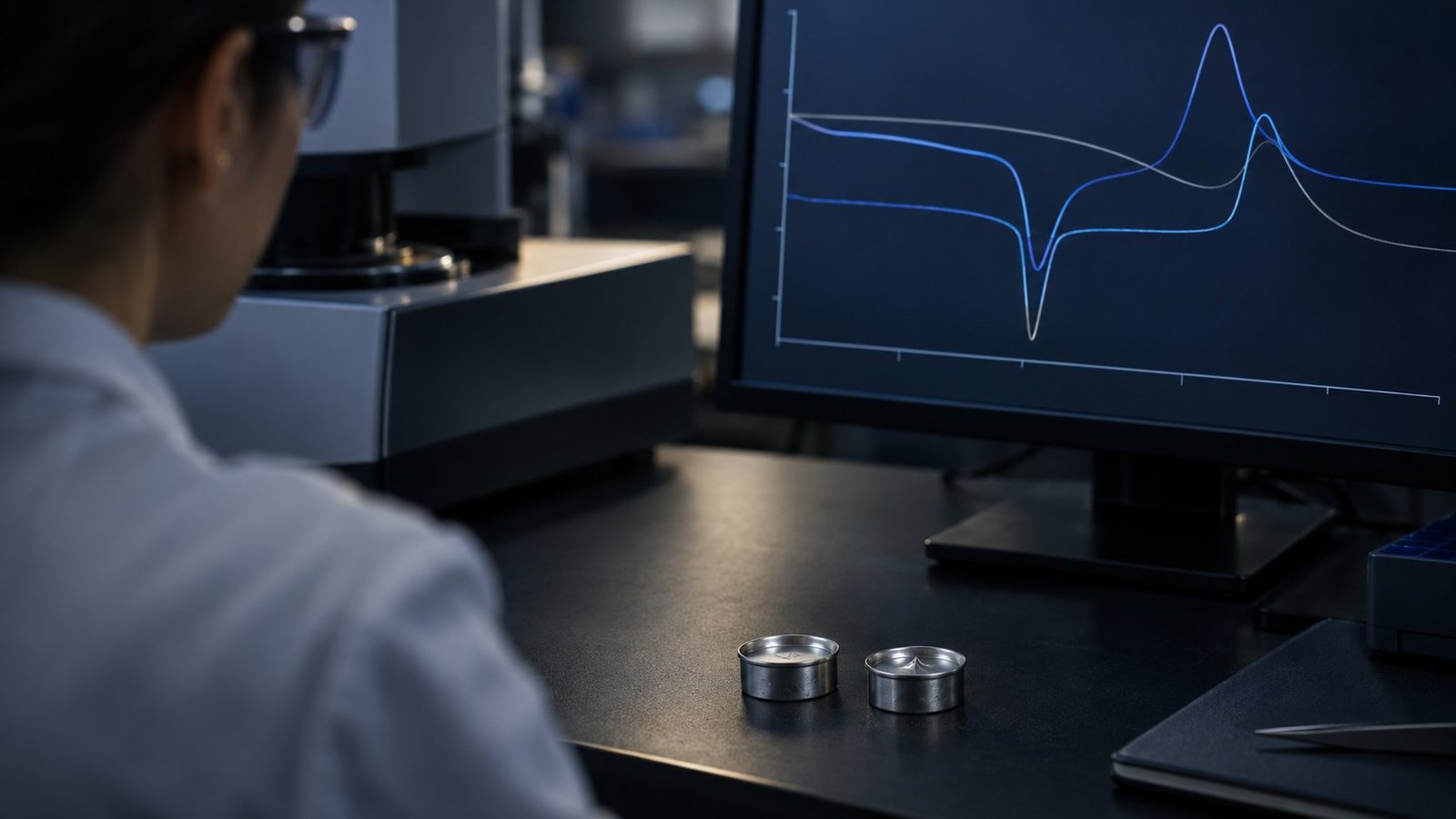 DSC thermal curve comparison for two food packaging film samples